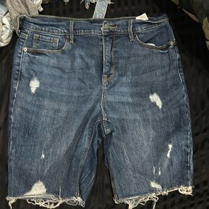 Old Navy distressed Bermuda shorts